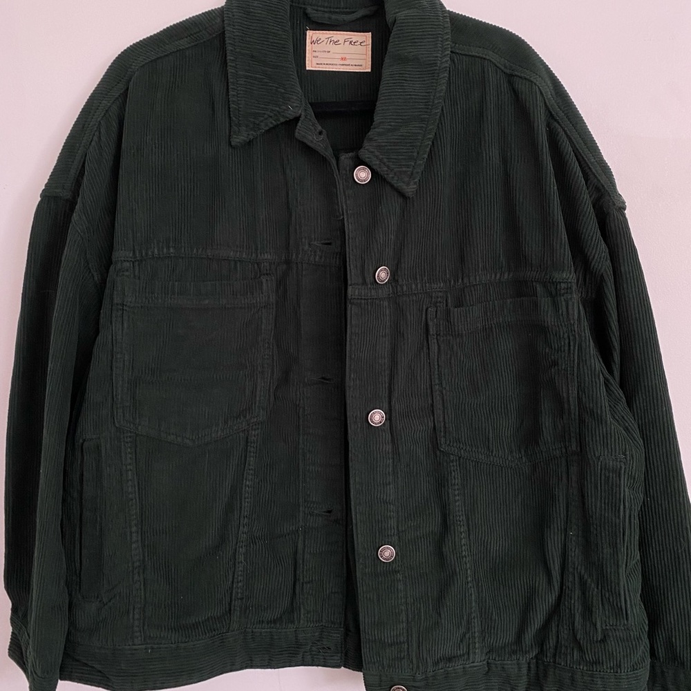 Free People Green Corduroy Jacket
